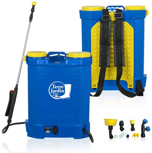 Pulvérisateur Électrique à Dos 16 L - Pulvérisateur à Batterie 12 V 18 Ah - Autonomie de 4h - Pression Réglable de 0 à 4,5 Bars - Lance Télescopique 85 cm - Buses Multiples - Chargeur Inclus