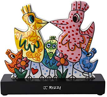 Goebel Our Colorful Family Sammlerfigur James Rizzi aus Porzellan in Bunten Farben, Maße: 19cm x 5cm x 16,5cm, 26-102-88-1
