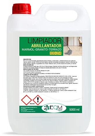 EQM SOLUCIONES QUIMICAS - ECO-214 - Limpiador Abrillantador para Suelos de Mármol, Granito y Piedra natural - 5L - Realza el color y el brillo propio, devolviendo su aspecto original