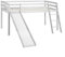 Home Detail Kids Bunk Bed Frame Mid Sleeper with Slide Children’s Single Bed Sleeper for Children, Single Wooden Bunk Beds, Frames & Bases Available in White or Grey (White)