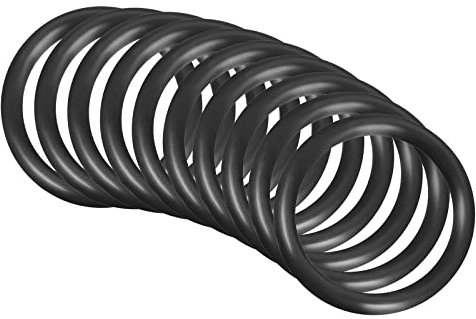 QUARKZMAN 10 Stücke Nitrilringe Gummi für Reparatur 45mm x 35mm x 5mm für Wasserhahn Klempner Reparatur Dichtung Verbindung, Schwarz