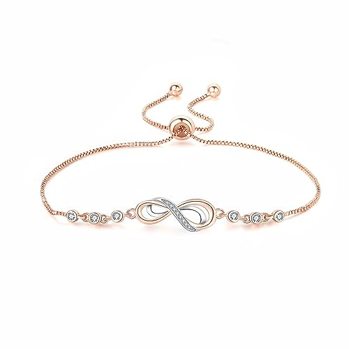 FUNTE Hand Chain, Gold Bracelets for Women Trendy,14K Real Gold Plated Ring Bracelet Hand Chain with Cubic Zircon, Dainty Stackable Paperclip Cuban Link Chain Bracelets