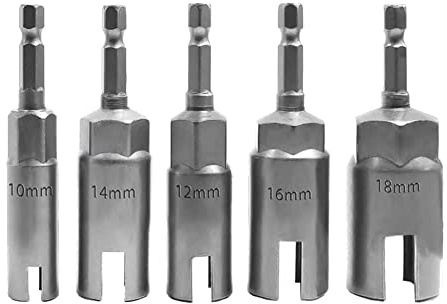 Kleagary 5-Teiliges Steckschlüssel-Set mit 1/4-Sechskantschaft, Schlitz, Flügelmuttern, Bohrer, Steckschlüssel, Werkzeugset für Panel
