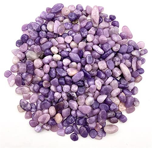 BIANMTSW Cristaux de mica Violets naturels Pierres dégringolées for la décoration de la Maison Remplissage de Vase Fond de Piscine décoration de Fond en Pot, 5-7 mm Collections de la Maison