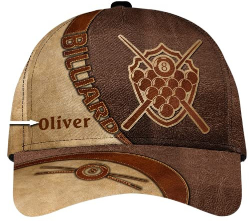 Baseball Cap Personalisiertes Billard Schirmmütze Basecap Verstellbare Baseball Mütze Leichtgewicht Golf Hüte Für Reisen, Herren, Damen