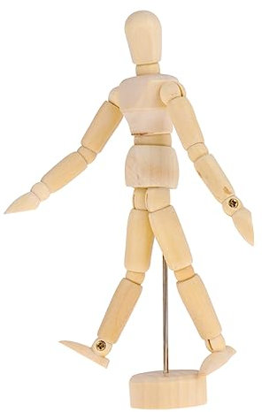 PLAFOPE 2 Stück Holzfiguren – Schaufensterpuppen Zum Zeichnen – Mit Ständer – Leicht Und Tragbar – Für Künstler Und Bildhauer