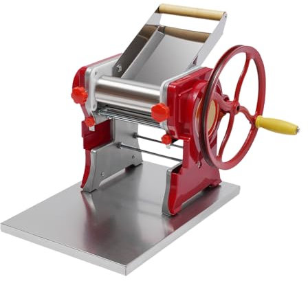 Macchina per la pasta manuale, macchina per la pasta in acciaio inox, pressa manuale, taglierina per pasta manuale, può essere utilizzata per fare spaghetti, maccheroni, utensili da cucina rosso