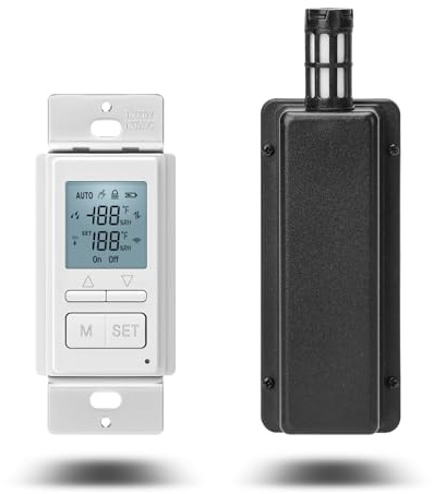 Ortis New 2024! Humidity Sensor Switch, in-Wall Bathroom Fan Automated Control Switch, Separate Sensor for Better Moisture Detection, 328ft Range, 110/220V, Keep Your Room Dry