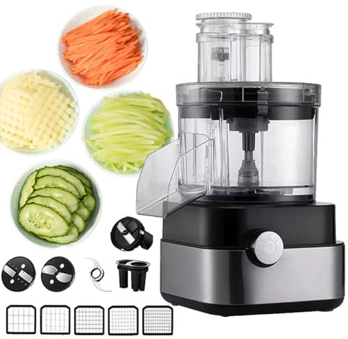 Picadora de Verduras Multifuncional 5 en 1, picadora de Carne eléctrica Comercial de 5 litros, picadora de Verduras y Frutas, rebanadora, trituradora, cortadora de Anillos, licuadora de Carne