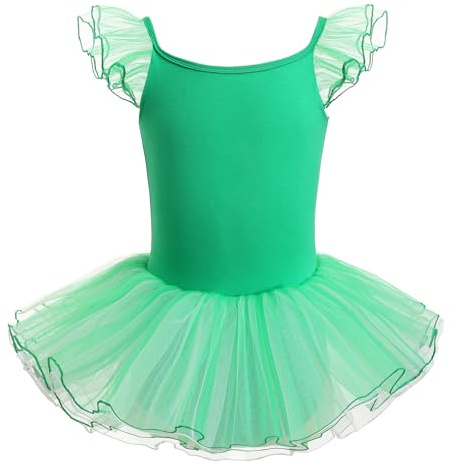 HIPPOSEUS Ragazza Vestito da Balletto Tutu Body Danza Bambina Classica Balletto Abito, Y-04WDM