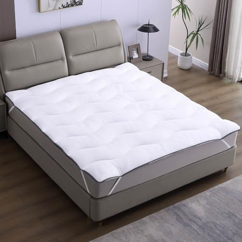 AMBINESS Matratzen Topper Wolke | 7 Größen | 80x200cm - 180x200cm | 7cm Dicker Matratzentopper | Beste Luftzirkulation temperaturregulierend Maschinenwaschbar | Öko-Tex | Boxspringbett | 160x200cm