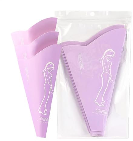 Imbuto per orinatoio, femmina Pee – Imbuto | Ragazza Pee Cup portatile Set di 10 | Carta Femminile Orinatoio Donna Urina Imbuto per Donna Campeggio Viaggi Escursioni