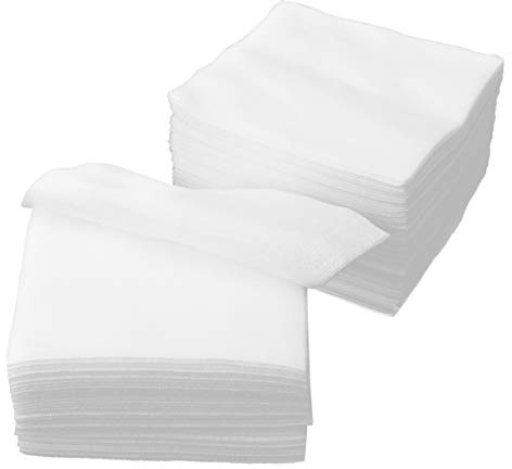 ARTIBETTER 100 Stück Vlies-Mullkompressen Mulltupfer Haut- Und Wundpflege Make-Up-Entferner (Größe Gefaltet 10 X 10 Cm Größe Entfaltet 20 X 20 Cm)