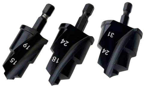 Ptdfjspt 3 Pezzi PPR Water Pipe Expansion Drill Bit Svasatore Strumento di Perforazione Idraulica Gambo Esagonale Apri Foro 20/25/32 mm