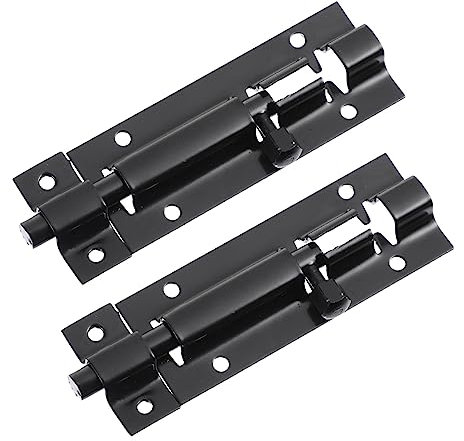 NUOBESTY 2pcs Stainless Door Latch Sliding Door Lock for Security Theft Bolt Lock for Internal