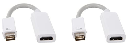 Kznifmk 2X Cable - 1102-0.2 - Mini Cable Adapter DVI to Female for (0.20 M) White