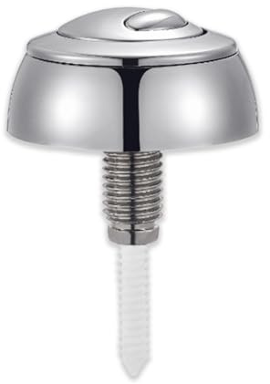 Toilet Push Button Dual Flush, Dual Flush Toilet Cistern Push Button for Optima 49 Model, Fit for Standard Cistern Holes 16-50mm, ABS Material (Silver)