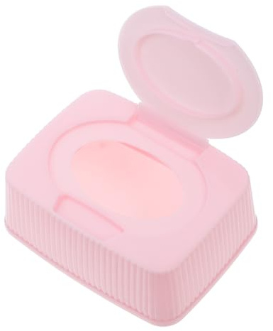 LIFKOME Feuchttücherhalter für Babyfeuchttücher aus Pp mit Deckel Kompakte Rechteckige Aufbewahrungsbox in Rosa Multifunktionales Design für Zuhause und Unterwegs