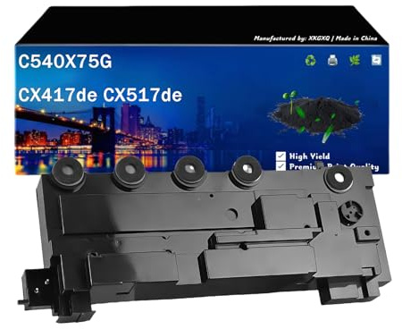 C540X75G Kompatibel Resttonerbehållare – för Lexmark CS317dn CS417dn CS517de CX317dn CX417de CX517de – Svart – Hög Kapacitet upp till 18 000 sidor – Enkel Installation