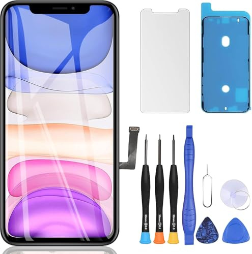 ZOETEC Pantalla de repuesto para iPhone 11, pantalla LCD Full HD Retina de 6.1 pulgadas, pantalla táctil COF, digitalizador con kits de herramientas de reparación, adhesivo impermeable, vidrio