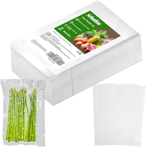 Vacuum Sealer Bags 100 Count (20x30cm), Embossed Food Vacuum Sealer Bags,BPA Free,Grade Textured,PreCut Vacuum Bags for Food Storage, Sous Vide Cooking, Freezing, Boiling and Microwaving (20 * 30cm)
