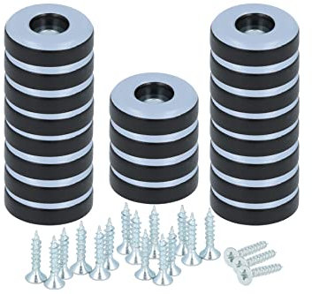 GLEITGUT 20 x Teflongleiter zum Schrauben 22 mm PTFE Möbelgleiter 5 mm stark Stuhlgleiter rund