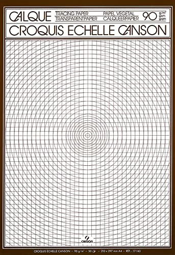 CANSON Calque croquis échelle - Bloc 50 feuilles A4 - 90g/m²