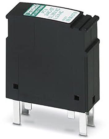 PHOENIX CONTACT PT 4-24AC-ST Überspannungsschutzstecker mit Schutzschaltung für Einen 4-Adrigen Erdpotenzialfrei Betriebenen Signalkreis, Tiefschwarz, 24 V AC, 500 mA