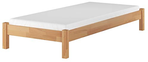 Erst-Holz®Futonbett 80 x 200 Buche Massiv mit Rost und Matratze