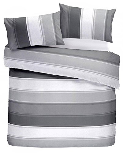 Fusion Duvet Cover and Pillow Case, 52% Polyester / 48% Cotton, Grey, Single
