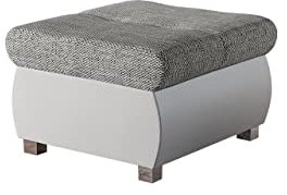 Mirjan24 Polsterhocker Sitzbank Orkan klein Hocker Sitzhocker Modern Pouf Fußbank Sitzmöbel 60x60 (Soft 017 + Lawa 05)