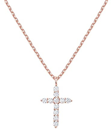 PAVOI 14K Gold Plated Cross Necklace for Women | Cross Pendant | Gold Necklaces for Women