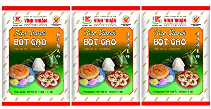 Vinh Thuan Almidón de arroz, sin gluten, Bot Gao, 1 bolsa (14.5 onzas, paquete de 3)