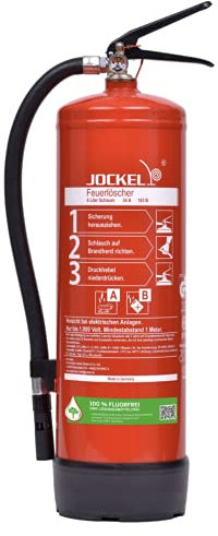 Jockel S6LJM GREEN E 21 - Dauerdruck-Schaum-Feuerlöscher GREEN E, 6L, EN 3, 21 A, 113 B = 6LE, inkl. Prüfplakette