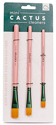 Bubblegum Stuff - Mini Cactus Cleaners - Cleaning Brush Set - Brush Cleaner and Sweeper for Cactus - 3 Cleaning Brushes for Cactuses