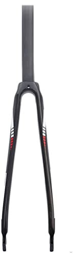 Generic 700C Rennrad-Carbon-Gabel V-Bremse 1-1/8'' Starrgabel Threadless Fahrrad-Vorderrad-Gabel QR 9mm 420g (Color : Red) (Red)
