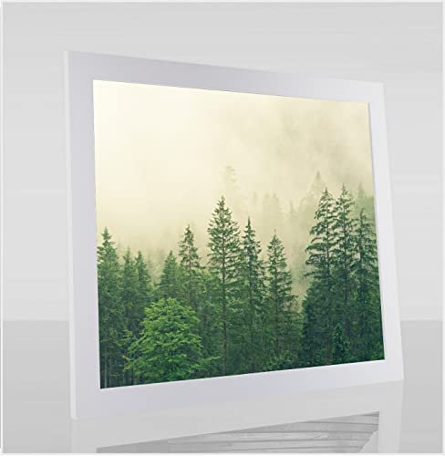 Monzetta Deluxe Bilderrahmen Posterrahmen 80x120 cm Weiß matt cm Schritt Formatwahl 120x80 cm RW weiß Front Antireflex