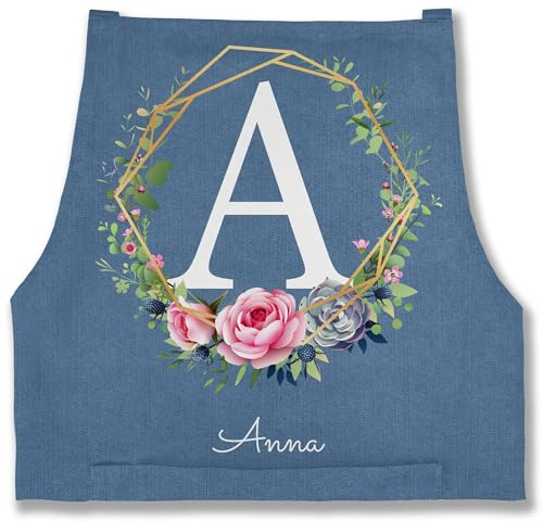 Geschenk mit Namen personalisiert by Shirtracer - Schürze - Name und Initialen - Personalisierte Geschenke Frauen I Geschenkideen Mädchen mit Namen I Geschenke Freundin