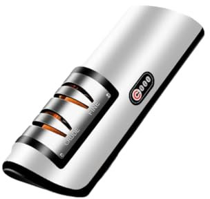 Loufy Afilador de Cuchillos EléCtrico, Herramienta de Cocina Ajustable AutomáTica para Afilar RáPidamente Cuchillos, Tijeras, Negro