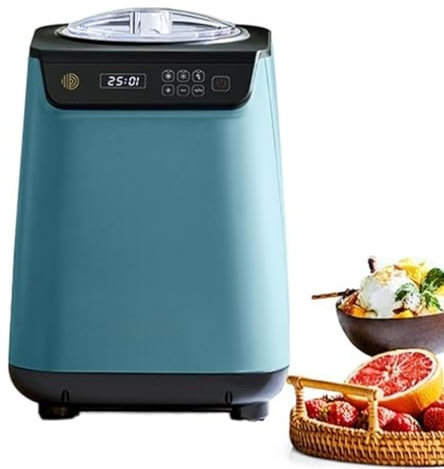 QUTBAG Macchina per Gelato da 135 W, gelatiera Completamente Automatica da 1,2 Litri con Display LCD e Timer, Macchina per Yogurt Gelato con Sorbetto al Gelato per Snack riunioni Famiglia/ristoranti