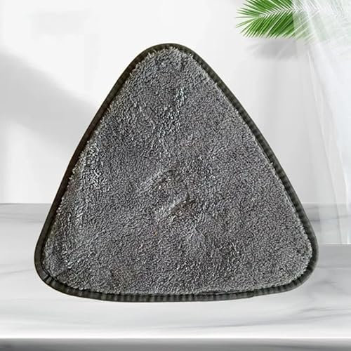 Fregona Microfibra Triangular autoescurrible para Limpiar Azulejos y Paredes, Mopa Ajustable Incluye 3 Recambios, Fregona Plana Mopa giratoria 360.Mopas de Limpieza Suelos (6 Trapos)