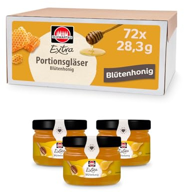 Schwartau Blütenhonig | Blumig-milder Honig in Portionsgläsern | 72 x 28,3 g