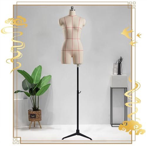schneiderpuppe Schneiderpuppe Damenbüste Weiblich Schneiderbüste Zum Nähen Von Kleidung, Einstellbar Schaufensterpuppe Mit Standfuß Aus Metall Für Kleidung Fenster Display for Clothing Shop Dresses(A,