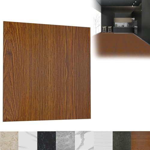 LZQ Lot de 54 revêtements de sol en PVC autocollant - 30 x 30 cm - 5,02 m² - Carreaux de sol antidérapants - Résistant à l'usure - Imperméable - Pour salon, cuisine, modèle F