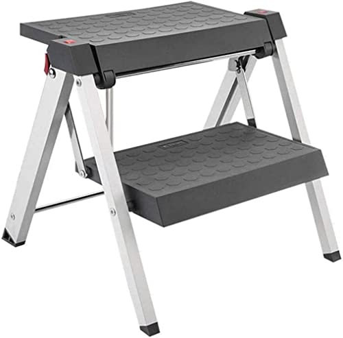 Sedia Scaletta Piccola Sgabello a 2 gradini per Adulti Mini Scala Pieghevole Robusta e Resistente per Armadio da Cucina