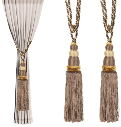 PATIKIL Nappe per Tende con Nappe, 2 Pezzi 28 Forma Zucca Corda per Tende con Nappa, Legacci per Tende Fatti A Mano Corda Decorativa per Tende per Casa, caffè, Ufficio, caffè