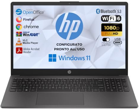 HP 250 15.6 inch G10 Notebook PC (HP K12 250G10 i3-N305 15 8GB/256 PC Italy - Italian localization)