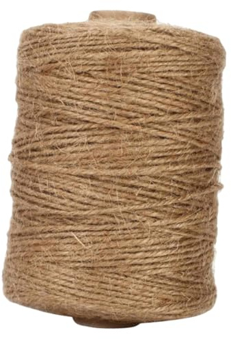 FUNOMOCYA Spago Di Iuta Naturale Spago Da Giardino Resistente Per Lavori Artigianali Corda Di Iuta Per Confezioni Regalo e Decorazioni