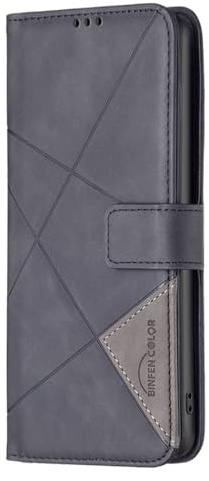 WOWUDI Funda para Moto G22,con Tapa de Piel sintética, magnética,Tarjetero y Suporte,Capa Plegable Cartera, Flip Phone Cover Case-Negro