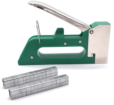 Sparachiodi, Graffettatrice manuale con graffette da 400 pezzi, pistola for carichi pesanti for il fissaggio di tappezzerie, materiali decorativi, carpenteria(Long Handle Stapler)